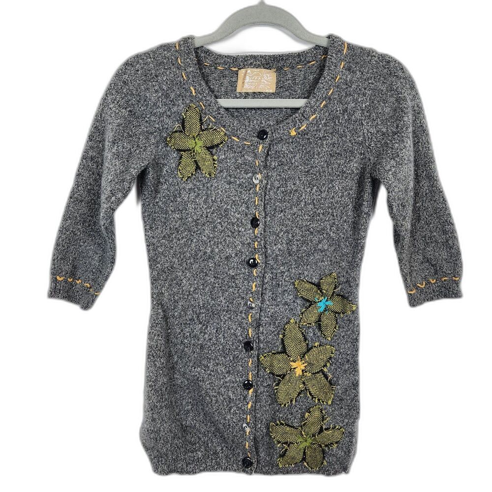 Buffalo David Bitton Vintage Flower Cardigan Size M
